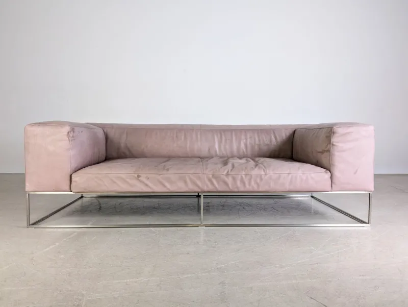 Best Pamono Vintage Ile Cube Sofa in Leather from Living Divani