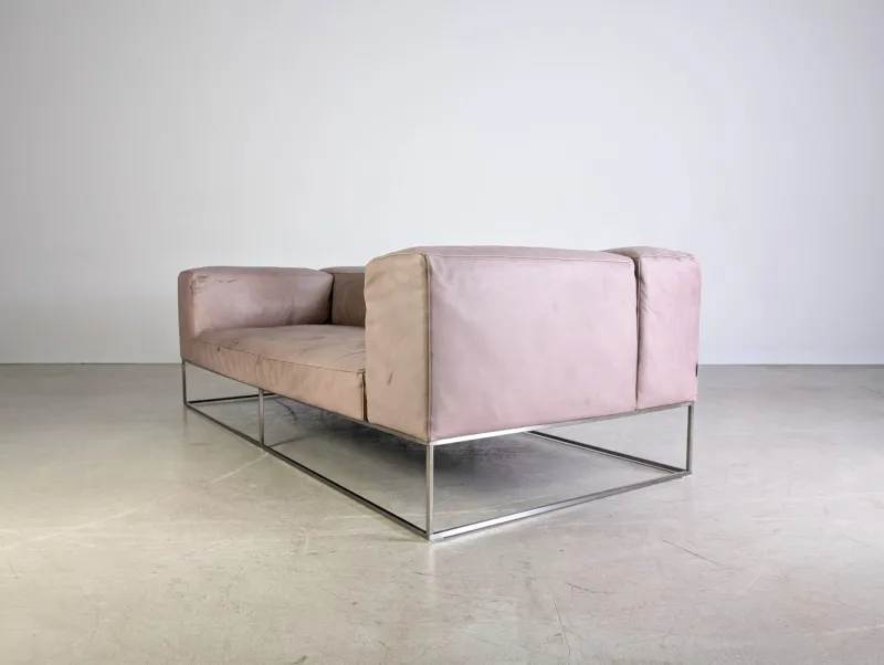 Best Pamono Vintage Ile Cube Sofa in Leather from Living Divani