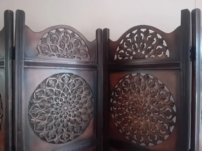 Hot Pamono Vintage Indian Hand Carved Hardwood Room Divider