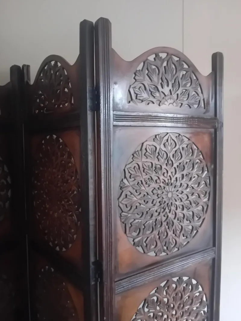 Hot Pamono Vintage Indian Hand Carved Hardwood Room Divider