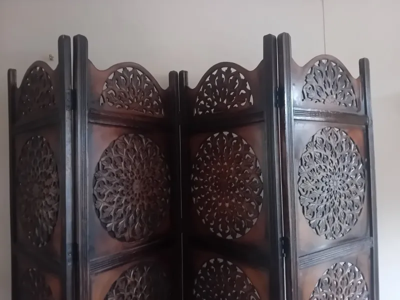 Hot Pamono Vintage Indian Hand Carved Hardwood Room Divider