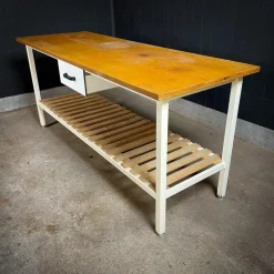 Pamono Vintage Industrial Bakery Table> Worktables & Workbenches