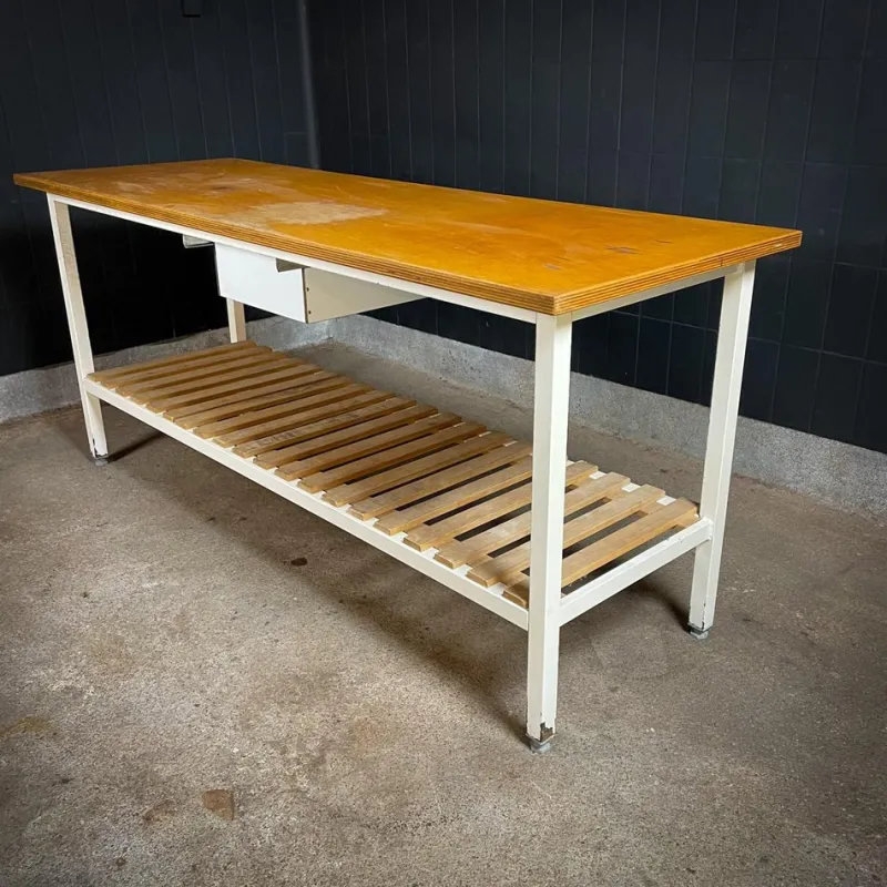 Pamono Vintage Industrial Bakery Table> Worktables & Workbenches