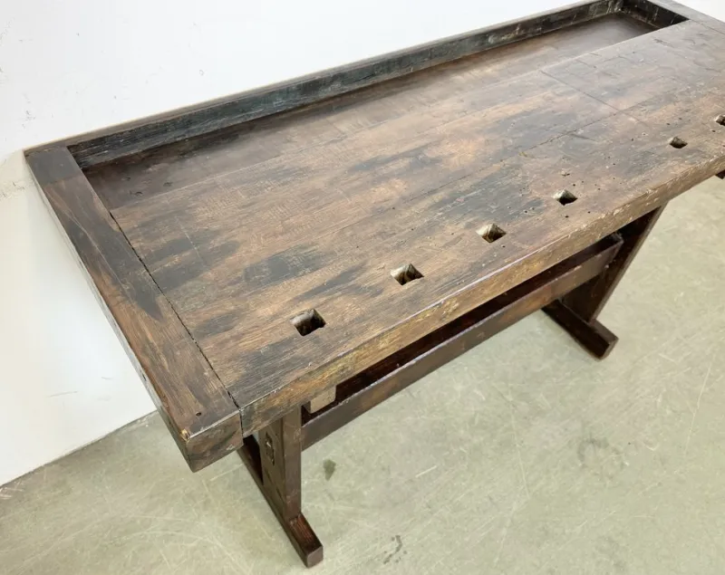 Clearance Pamono Vintage Industrial Carpenters Workbench, 1950s
