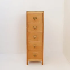 Pamono Vintage Industrial Five-Drawer Filing Cabinet><noscript><img width=
