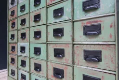 Pamono Vintage Industrial Metal Drawer Cabinet, 1920s><noscript><img width=