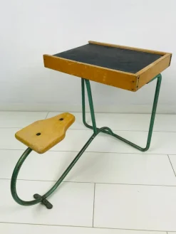 Best Pamono Vintage Industrial Metal and Wood Children's Desk