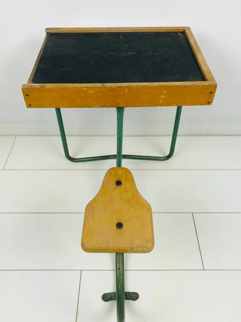 Best Pamono Vintage Industrial Metal and Wood Children's Desk