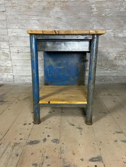 Pamono Vintage Industrial Spruce Workbench><noscript><img width=