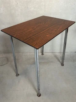 New Pamono Vintage Industrial Steel and Composite School Desk, 1960s
