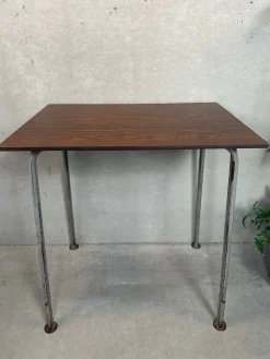 New Pamono Vintage Industrial Steel and Composite School Desk, 1960s