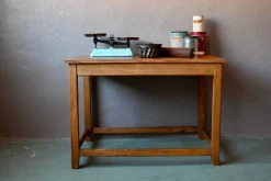 Hot Pamono Vintage Industrial Wooden Workshop Drapers Table