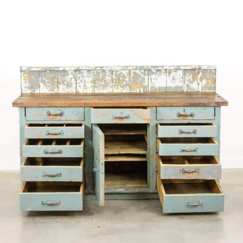New Pamono Vintage Industrial Work Counter