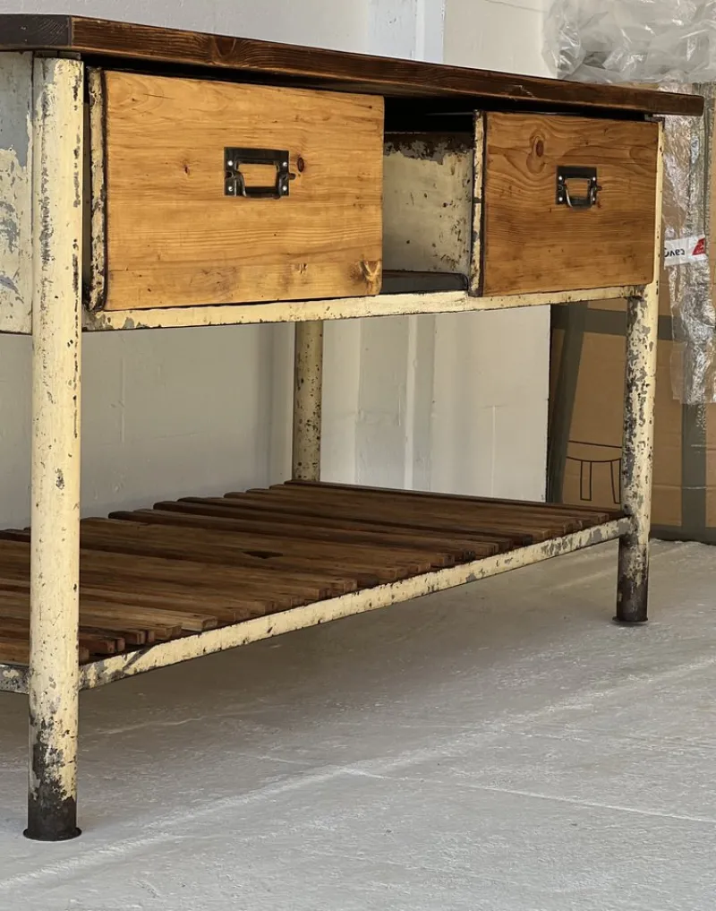 Outlet Pamono Vintage Industrial Workbench, 1960