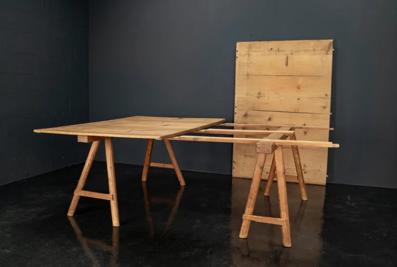 Pamono Vintage Industrial Worktable, 1920s> Worktables & Workbenches
