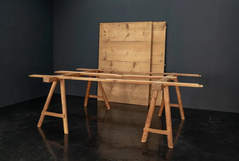 Pamono Vintage Industrial Worktable, 1920s> Worktables & Workbenches