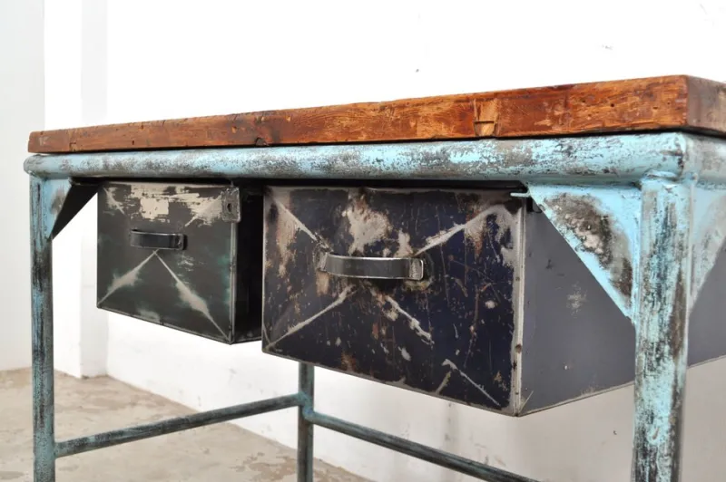 Pamono Vintage Industrial Worktable, 1950s> Worktables & Workbenches