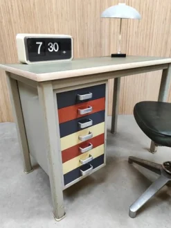 Pamono Vintage Industrial Writing Desk by Andre Cordemeyer for Gispen, 1950s><noscript><img width=
