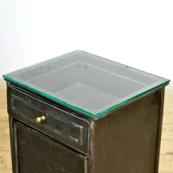 Best Pamono Vintage Iron and Glass Nightstands, 1900s, Set of 2