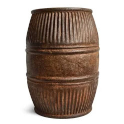 Best Pamono Vintage Iron Grain Barrel, 1960s