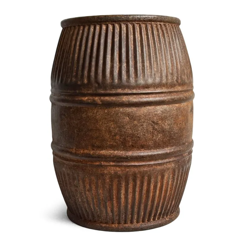Best Pamono Vintage Iron Grain Barrel, 1960s