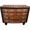 Pamono Vintage Italian Art Deco Burl Wood and Bronze Chest of Drawers by Paolo Buffa, 1940s> Dressers, Commodes & Chests