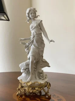 Sale Pamono Vintage Italian Biscuit Porcelain & Bronze Figurine by Barbella