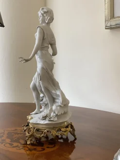 Sale Pamono Vintage Italian Biscuit Porcelain & Bronze Figurine by Barbella