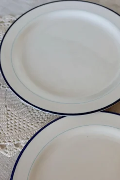 Pamono Vintage Italian Blue and White Porcelain Dinner Plates from Nueva Fontebasso, Set of 4> Dinner Plates & Bowls