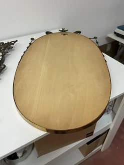 Online Pamono Vintage Italian Brass Wall Mirror, 1960s