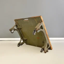 Outlet Pamono Vintage Italian Cast Iron and Wood State Railways Storage Trolley, 1930s