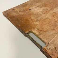Outlet Pamono Vintage Italian Cast Iron and Wood State Railways Storage Trolley, 1930s