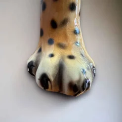 Pamono Vintage Italian Ceramic Leopard Sculptures, 1950s, Set of 2