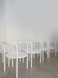 Pamono Vintage Italian Chairs by Gae Aulenti for Poltronova, 1960s, Set of 8> Garden Seating