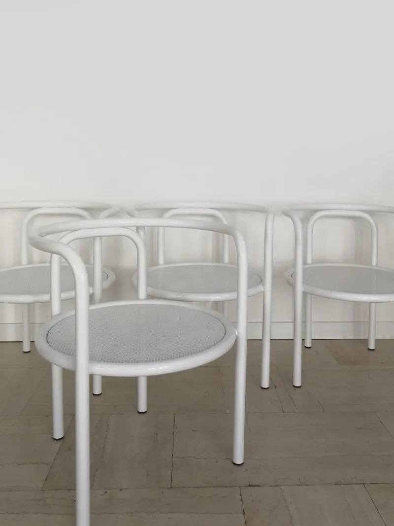Pamono Vintage Italian Chairs by Gae Aulenti for Poltronova, 1960s, Set of 8> Garden Seating