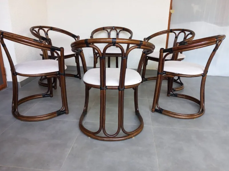 Pamono Vintage Italian Chairs, 1970s, Set of 6> Living Room Sets