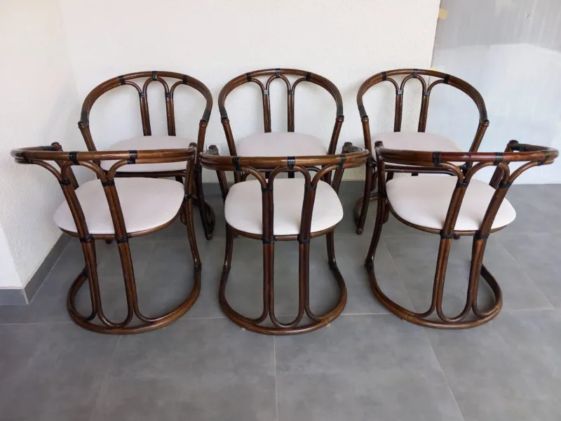 Pamono Vintage Italian Chairs, 1970s, Set of 6> Living Room Sets