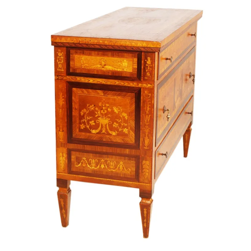 Pamono Vintage Italian Chest of Drawers from Meroni & Fossati, 1890s> Dressers, Commodes & Chests