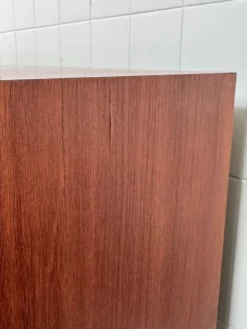 Pamono Vintage Italian Chest of Drawers in Teak and Metal Legs, 1950s><noscript><img width=