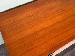 Pamono Vintage Italian Chest of Drawers in Teak and Metal Legs, 1950s><noscript><img width=