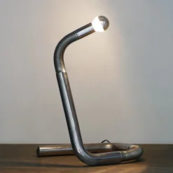 Pamono Vintage Italian Chrome Table Lamp, 1970s><noscript><img width=
