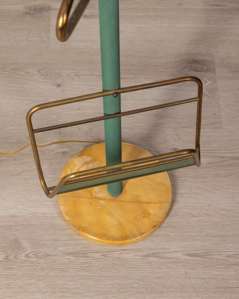 Outlet Pamono Vintage Italian Coffee Table with Lamp and Magazine Rack