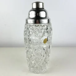 Pamono Vintage Italian Crystal and Silver Cocktail Shaker, 1940s><noscript><img width=