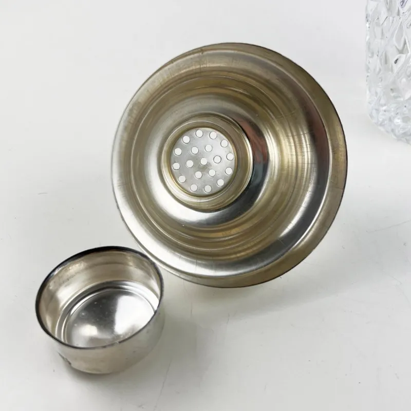 Pamono Vintage Italian Crystal and Silver Cocktail Shaker, 1940s> Dinnerware Accessories