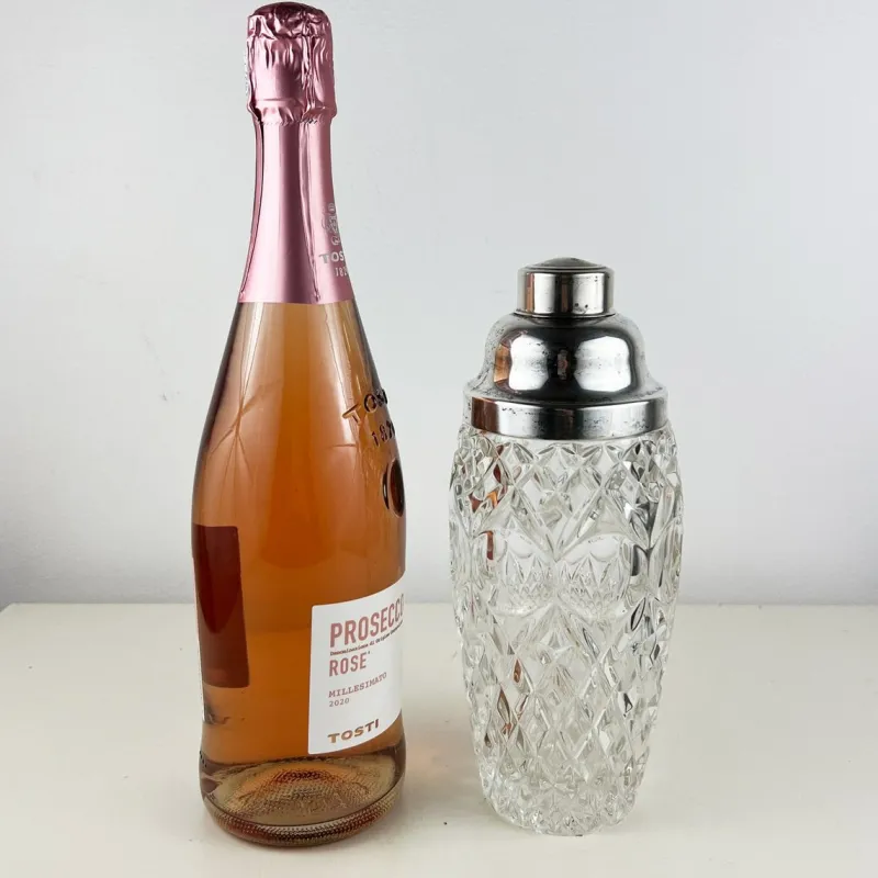 Pamono Vintage Italian Crystal and Silver Cocktail Shaker, 1940s> Dinnerware Accessories