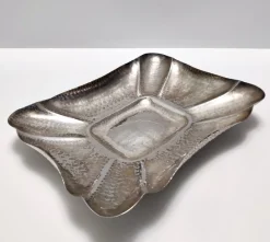 Outlet Pamono Vintage Italian Embossed Silver Plated Tray by Olri, 1950s