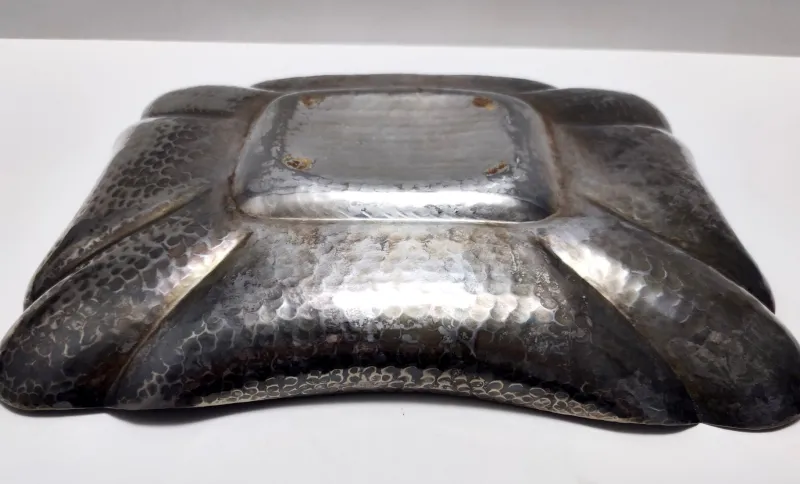 Outlet Pamono Vintage Italian Embossed Silver Plated Tray by Olri, 1950s