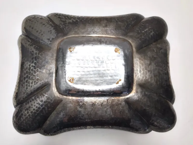 Outlet Pamono Vintage Italian Embossed Silver Plated Tray by Olri, 1950s