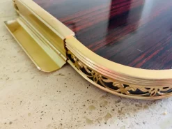 Pamono Vintage Italian Formica and Gilded Brass Serving Tray, 1950s><noscript><img width=