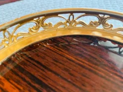 Pamono Vintage Italian Formica and Gilded Brass Serving Tray, 1950s><noscript><img width=